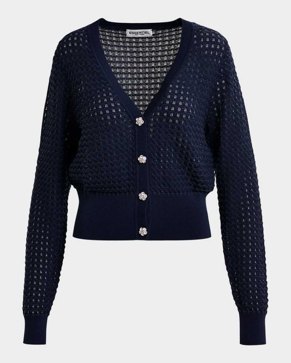 Hellenium Knitted V-Neck Cardigan